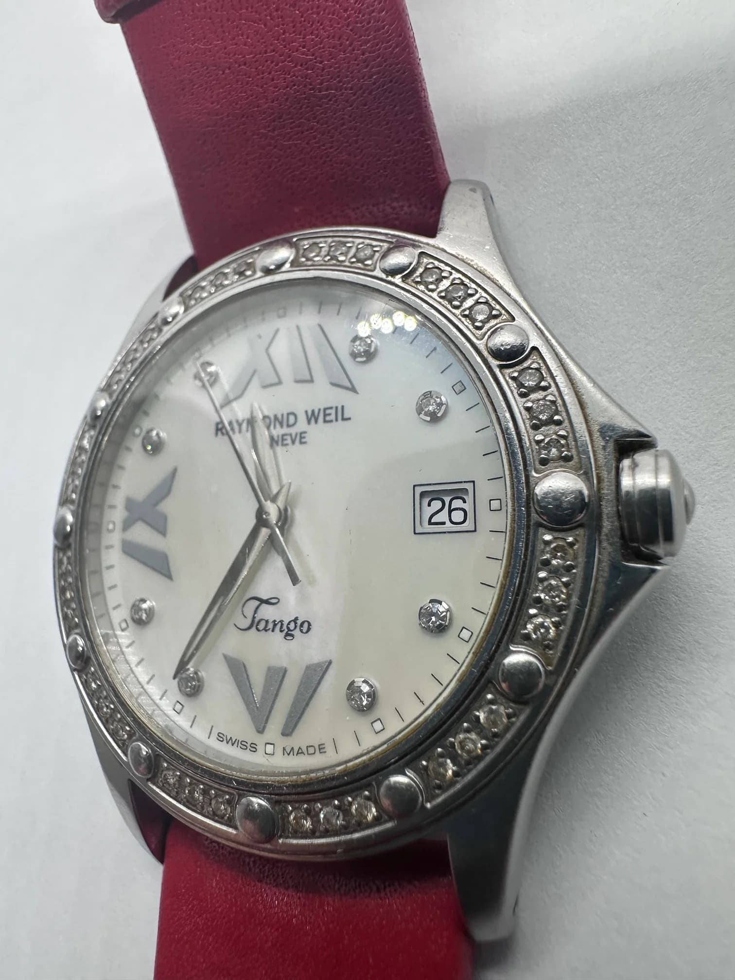 Raymond Weil Tango 5590 Ladies Watch, Diamond Bezel, Mother of Pearl Dial, 37mm 2