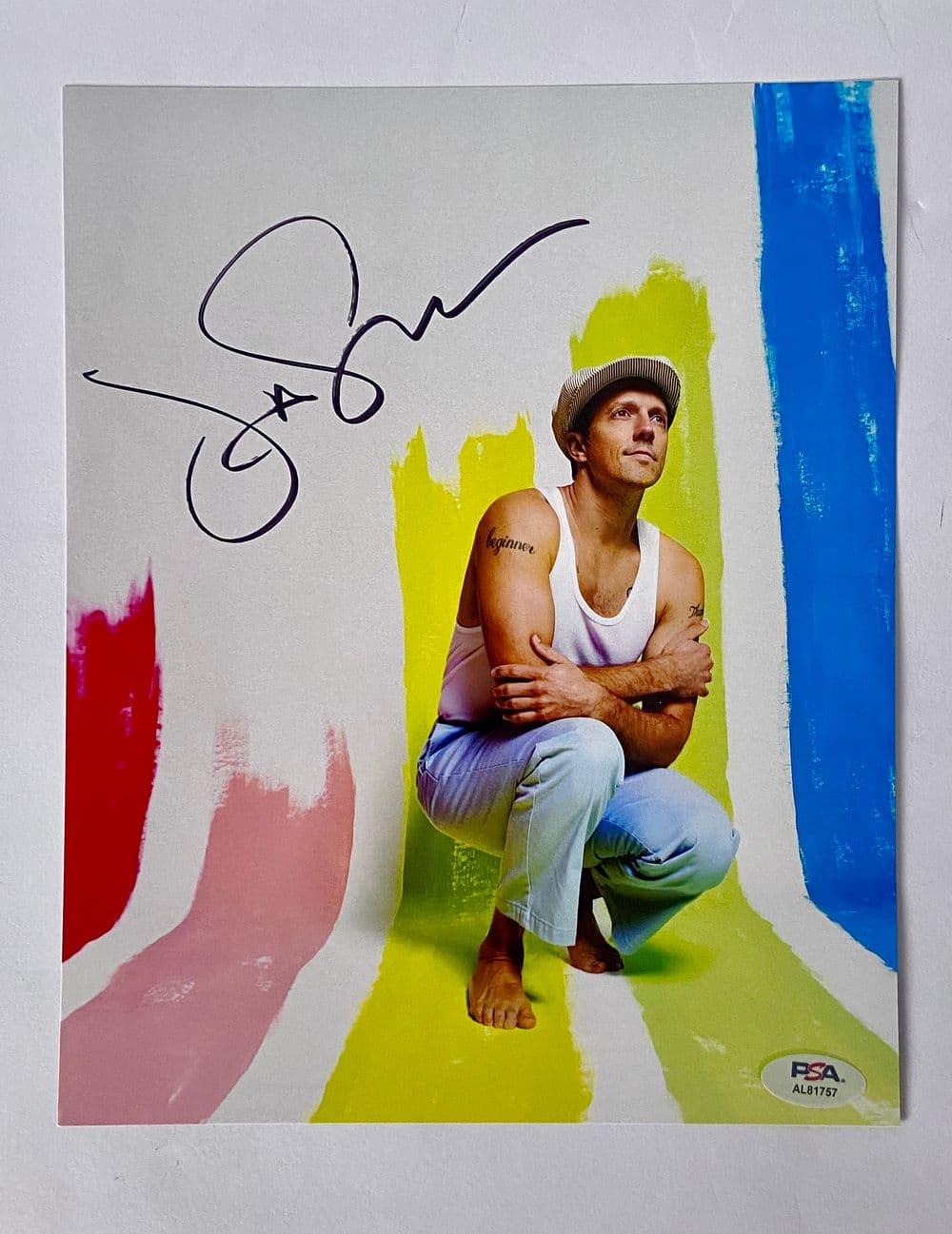 Jason Mraz signed 8x10 photo with PSA/DNA authentication