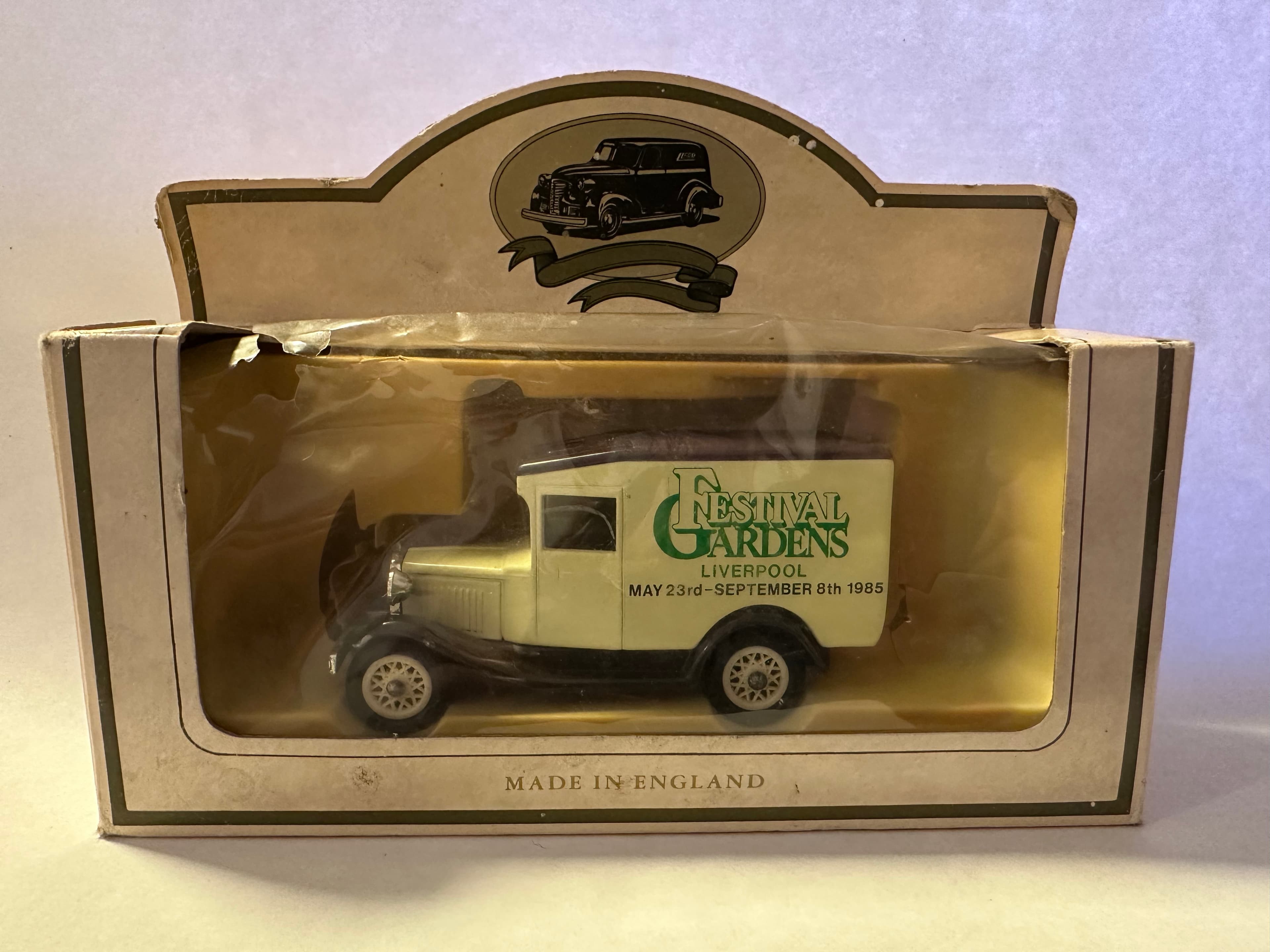 Lledo Days Gone diecast delivery van - Festival Gardens Liverpool