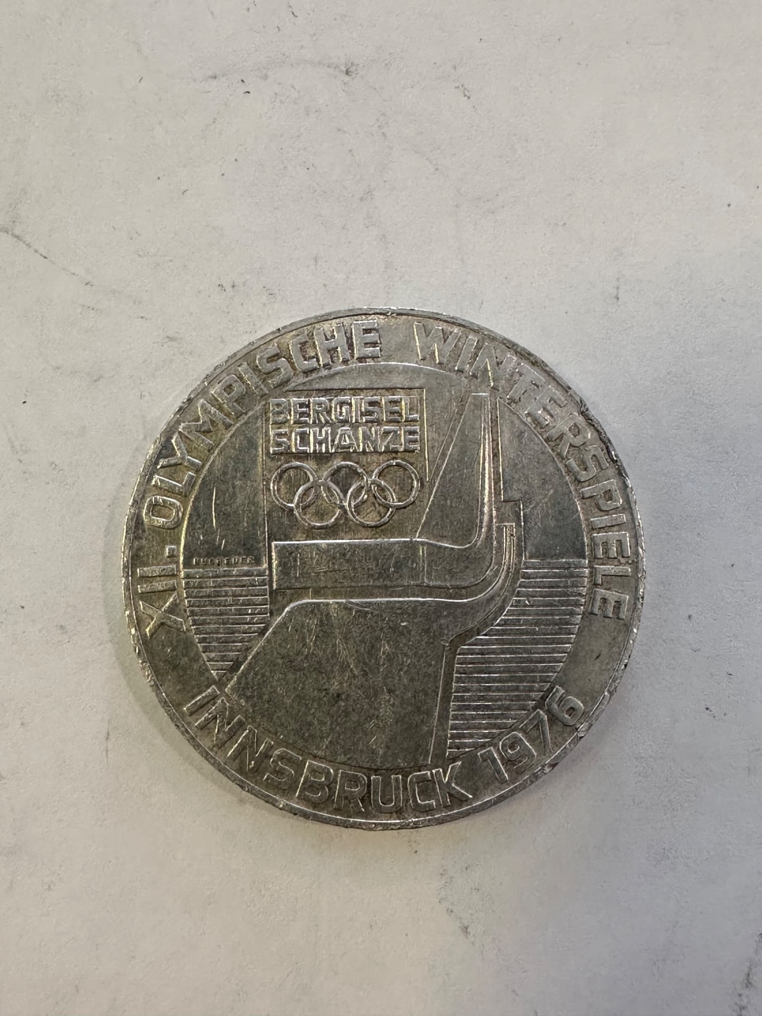 Austria 100 Schilling Silver Coin 1976 Innsbruck Winter Olympics Commemorative