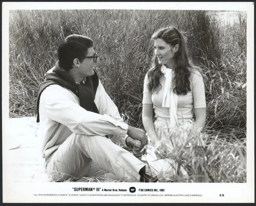 Vintage 1983 "Superman III" Original Press Photo – Christopher Reeve & Annette O'Toole