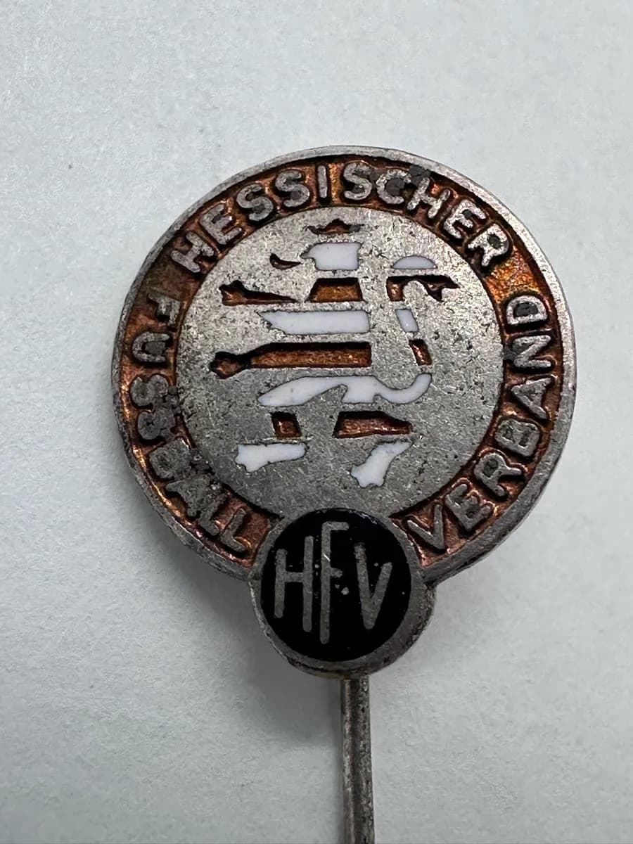 Vintage Hessischer Fussball-Verband (HFV) Enamel Stick Pin, Hessian Lion