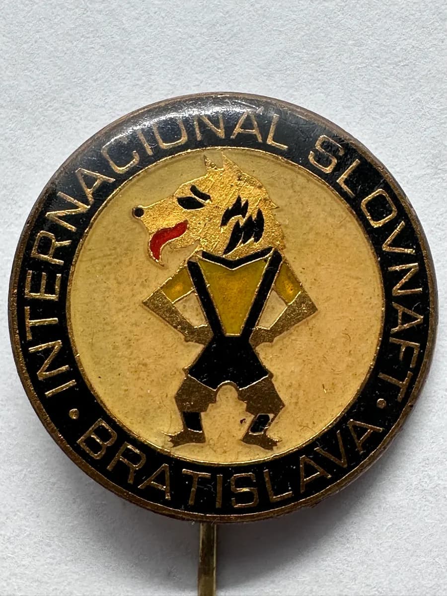 Vintage TJ Internacionál Slovnaft Bratislava Football Club Enamel Stick Pin, Czechoslovakia