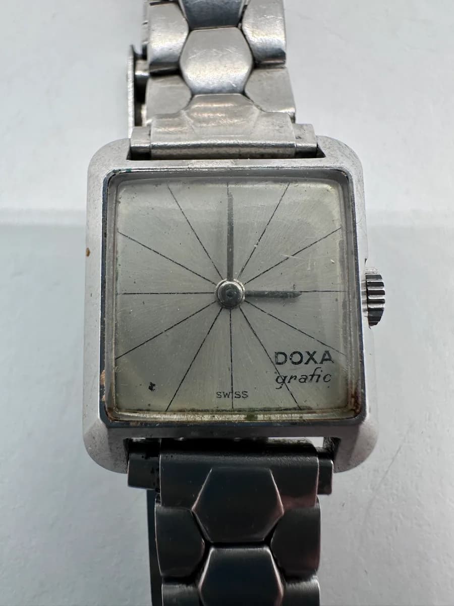 Vintage DOXA Grafic Ladies Swiss Mechanical Watch, 1960s, Duxot Bracelet, For Repair