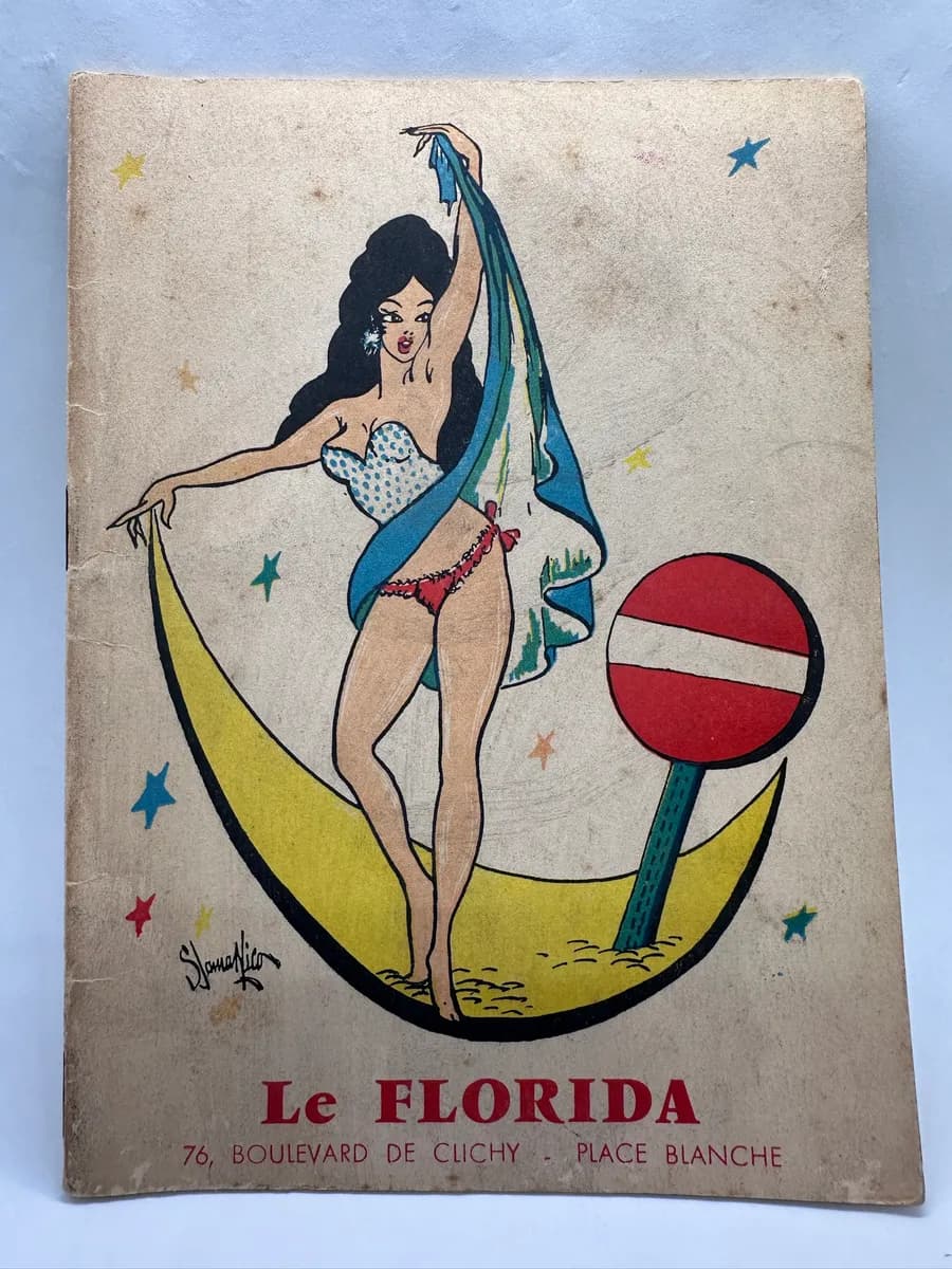 Le Florida Cabaret Programme, Place Blanche, Paris, c. 1958-1962