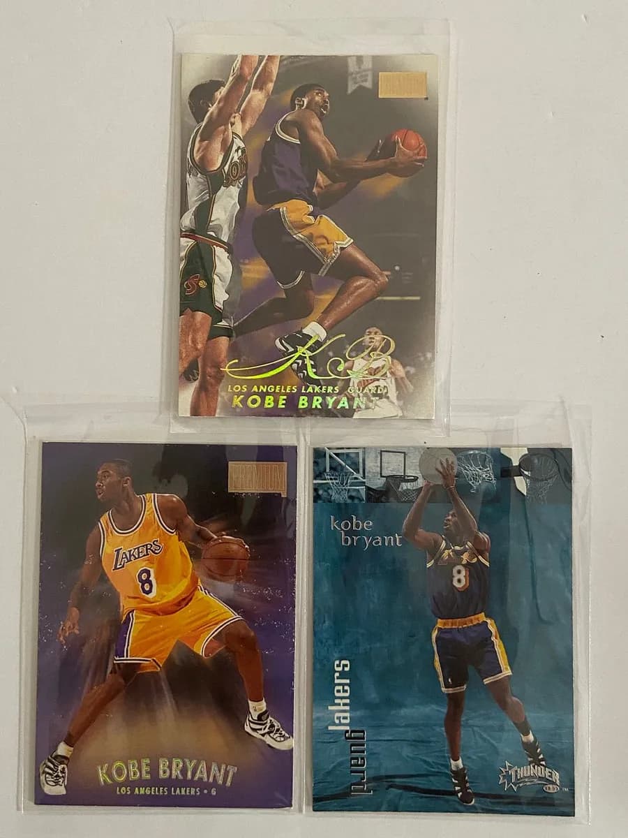 Kobe Bryant Lot of 3 Cards, 1997-98 SkyBox Premium #23, 1998-99 SkyBox Premium #44, 1998-99 SkyBox Thunder #108, Lakers